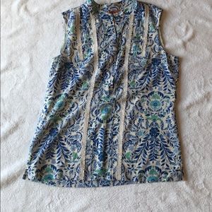 Tory Burch Silk Blend Tank Top